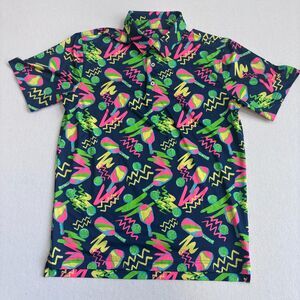 Chubbies The Backhand Winner Performance Golf Polo Men's S Pickleball Print UPF